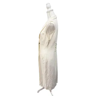 Photo of Vintage Dawn Joy Fashions Women's White Sleeveless Blazer Dress, size Medium