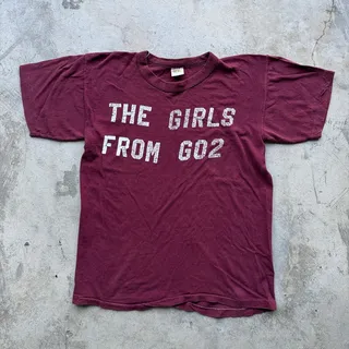 Photo of Vintage 70s Russell Athletic The Girls From GO2 Tee Maroon Wmns S