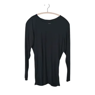 Photo of Lululemon Deep Stretch Cinch Back Long Sleeve Top Size 6 Black Athletic Fitness
