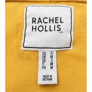 Photo of Rachel Hollis Girl Wash Your Face Mustard Yellow Sweatshirt Small S Embroidered