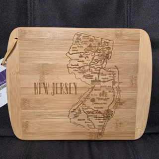 Photo of A Slice of Life New Jersey State Serving and Cutting Board, 11" x 8.75"
