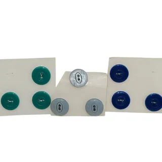 Photo of 3 packs 3 buttons per pack two hole Green Gray Blue Vintage Costume Crafting 