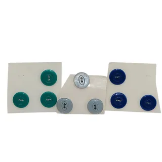 Photo of 3 packs 3 buttons per pack two hole Green Gray Blue Vintage Costume Crafting 