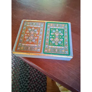 Photo of  Complete Double Deck Congress Tapestry Style Playing Cards Original Box (3245)