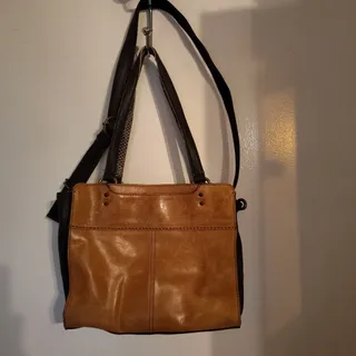 Photo of The Sak Leather Crossbody Bag – Brown & Tan, Roomy + Multiple Pockets