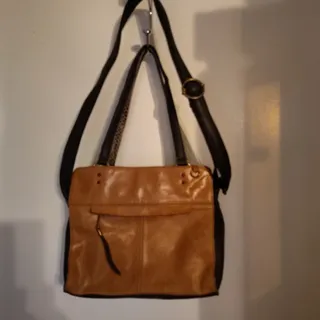 Photo of The Sak Leather Crossbody Bag – Brown & Tan, Roomy + Multiple Pockets