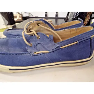 Photo of Tommy Bahama Calderon TFM00166 Mens 10 Navy Suede Leather Boat Shoes