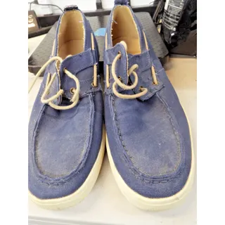 Photo of Tommy Bahama Calderon TFM00166 Mens 10 Navy Suede Leather Boat Shoes