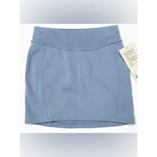 Photo of Lululemon Scuba High-Rise Mini Skirt Blue Size M NWT
