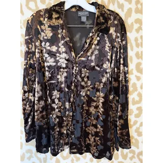 Photo of Vintage Notations Clothing Sheer Long Sleeve Top, Women’s Large