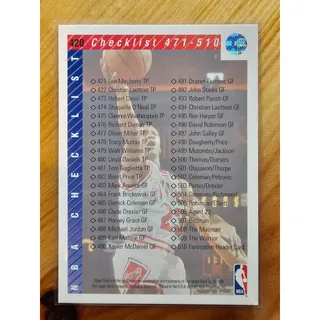 Photo of Michael Jordan 1992-1993 Upper Deck #420 Checklist - #421-510 - NBA