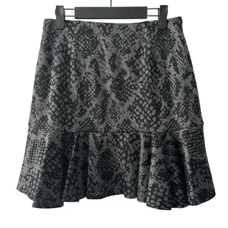 Photo of NWT Necessary Objects by Ady Gluck Frankel Fit & Flare Print Gray Skirt Jr-Large
