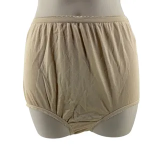 Photo of Vintage Underscore Sheer Nylon Panty Mushroom Gusset #759134 Beige Size 5