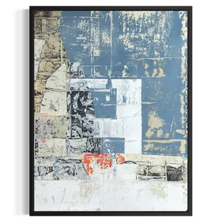 Photo of Original Mixed Media Modern Art Collage Painting 18x24 "Helmet Laws Suck" Signed