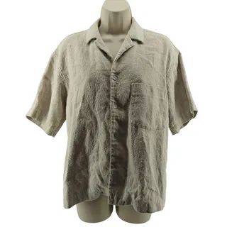 Photo of Unknown People Maran Linen Blend Button Front Shirt Unisex XS/S