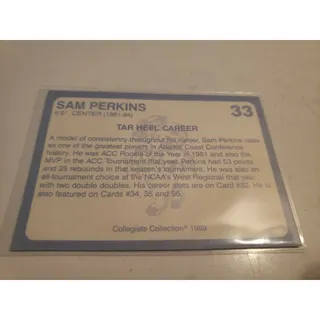 Photo of Sam Perkins 1989 Collegiate Collection #32 - North Carolina's Finest -Fresh Pull