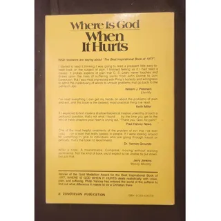 Photo of Where Is God When It Hurts Philip Yancey Paperback 0310354110 Zondervan Book