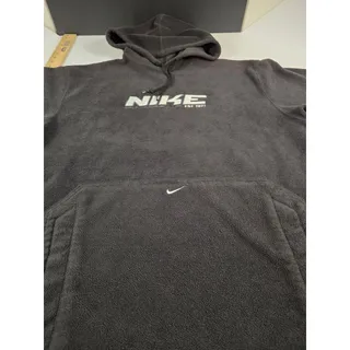 Photo of Vintage Y2K Nike Est 1971 Fleece Hoodie XL Charcoal Center Swoosh 2000s