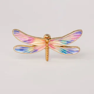 Photo of Iridescent Dragonfly Pin – Gold Tone