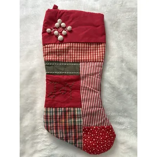 Photo of Lot of 3 ~ 17" - 20" Quilted, Burlap & Plaid Christmas Stocking MudPie Dyno