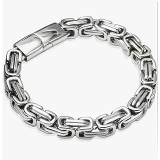 Photo of Stainless Steel Byzantine Chain Bracelet Silver Tone 24 Inch Unisex