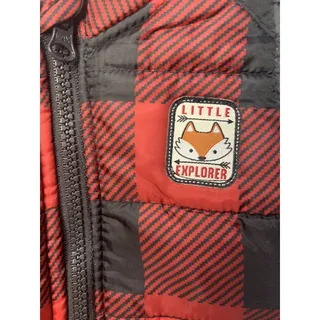 Photo of Baby Vest Healthtex 12 Month Buffalo Plaid Puff Red Black Little Explorer Zipper