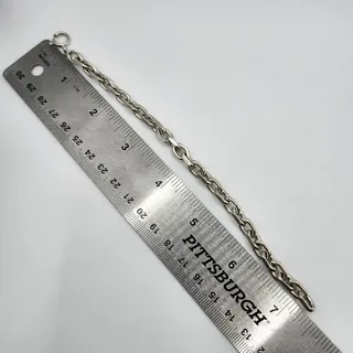 Photo of 925 Sterling Silver Heavy Link Chain Bracelet 19.9g 7.25 Inches Fine Jewelry
