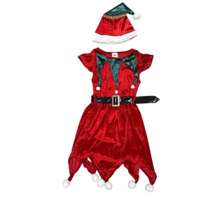 Photo of Girl's Christmas Elf Dress Size 7/8 NWT