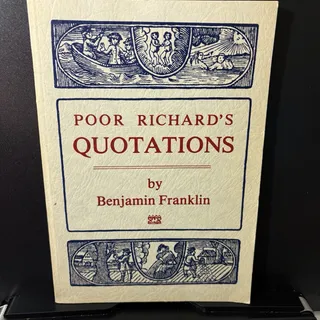Photo of Vintage 1975 Poor Richard’s Quotations Benjamin Franklin Blue Mountain Arts PB