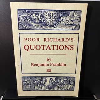 Photo of Vintage 1975 Poor Richard’s Quotations Benjamin Franklin Blue Mountain Arts PB
