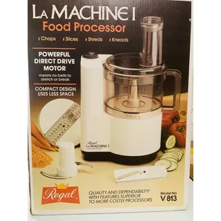 Photo of Vintage Regal La Machine 1 Food Processor V813 Almond – New in Box w/Accessories