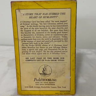 Photo of Vintage 1940 A Christmas Carol Charles Dickens Pocket Books Second Printing PB