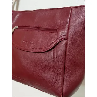 Photo of Stone & Co. Deep Wine Leather Shoulder Bag