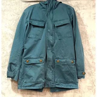 Photo of Hooded Utility Cargo Coat Diamond Supply Co Teal Cotton Skate Grunge Style Men L