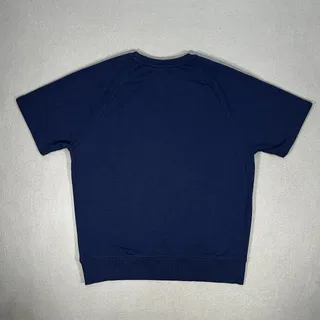 Photo of New Balance Short Sleeve Sweatshirt Men’s Large Navy Blue Raglan Crewneck