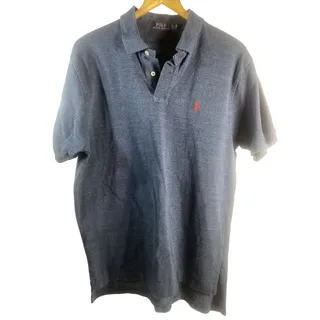 Photo of Ralph Lauren Polo Dark Blue Gray Short Sleeve Shirt Red Pony Men's Large 42-44