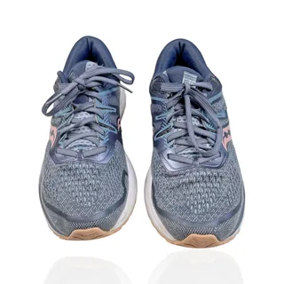 Photo of Saucony Womens Omni ISO 2 S10511-1 Gray Pink Blue Running Shoes Lace Up Size 8.5