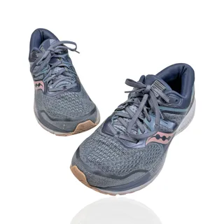 Photo of Saucony Womens Omni ISO 2 S10511-1 Gray Pink Blue Running Shoes Lace Up Size 8.5