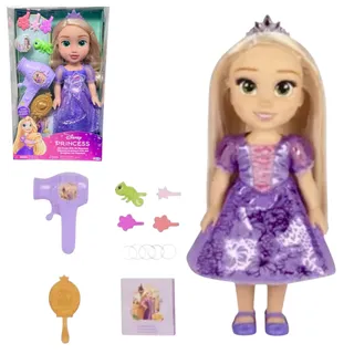 Photo of Disney Princess Rapunzel Doll Get Ready with Me Hair Set Pascal Flower Barrettes