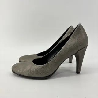 Photo of ECCO Womens US 6 Shape 75 Leather Metallic Pumps Warm Gray