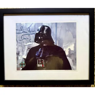 Photo of Star Wars Dave Prowse Signed Darth Vader 8x10 Framed Autograph 15x12 COA