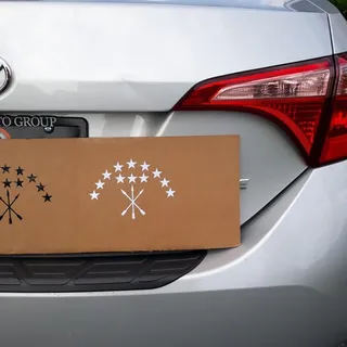 Photo of White Circassian (Adigha) Flag Bumper/Window Sticker (6" x 4")