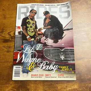 Photo of RIDES Magazine November 2006 LIL WAYNE & Baby Family Jewels