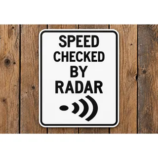 Photo of Speed Checked by Radar Road Sign Street Highway Interstate Speed MPH Travel