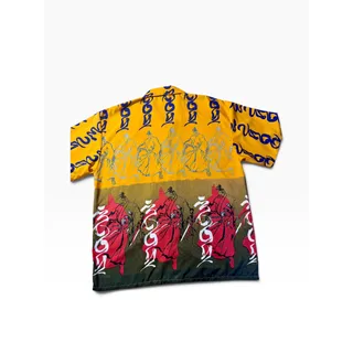 Photo of Notorious X Shirt Men XXL Samurai Warrior Y2K AOP Short Sleeve Button Up
