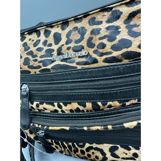 Photo of Angelo Barcelo Cheetah Print Vegan Leather Crossbody Bag NWOT 9.8" x 9.4"