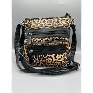 Photo of Angelo Barcelo Cheetah Print Vegan Leather Crossbody Bag NWOT 9.8" x 9.4"