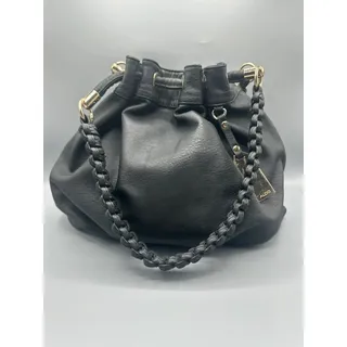 Photo of Aldo Black & Gold Drawstring Bucket Bag 12" x 12" x 5.25"