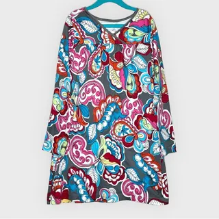 Photo of HANNA ANDERSSON Multicolor Paisley Floral Jersey Knit Dress Girls 10