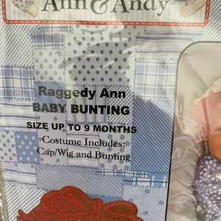 Photo of INFANT RAGGEDY ANN DOLL HALLOWEEN COSTUME BUNTING DRESS 0-9 MOS NEW